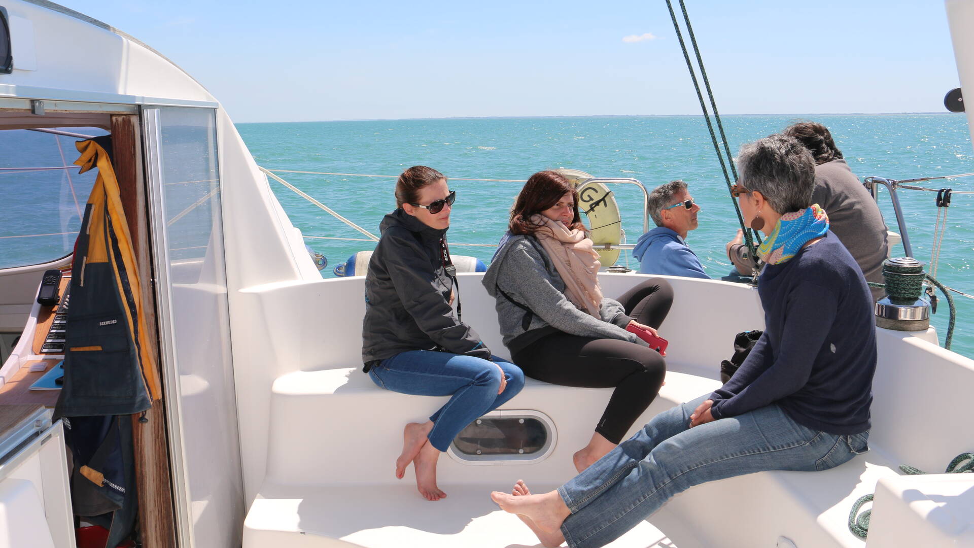 Convivialité à bord du catamaran Vertige 