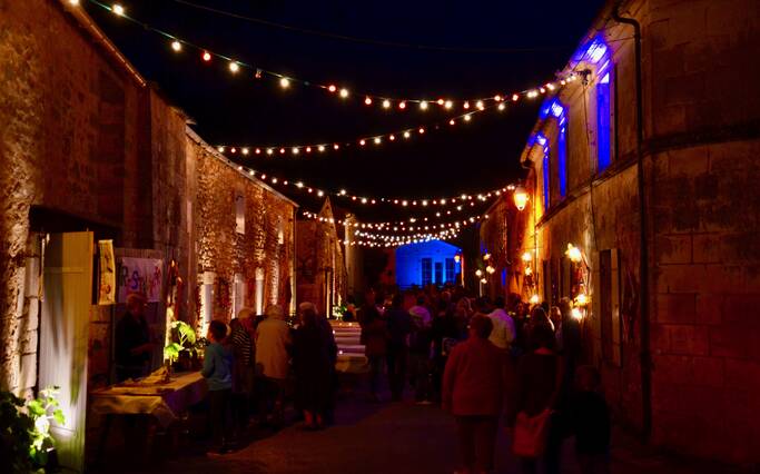 Illuminations du patrimoine de Rochefort Océan lors de Cigogne en fête 