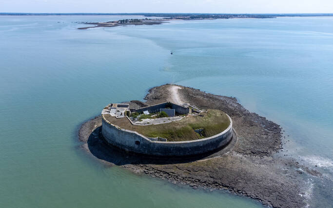 Vue aérienne du Fort Enet, Fouras