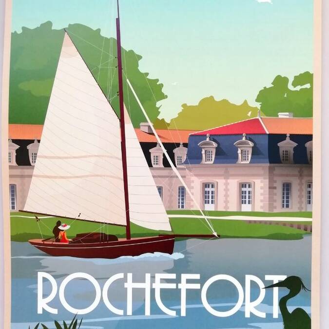 Illustration de Rochefort par Doz Vintage 