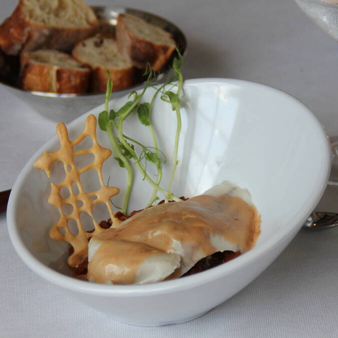 Bar et ses petits légumes confits, restaurant L'Escale de Lupin, Saint-Nazaire sur Charente, Rochefort Océan