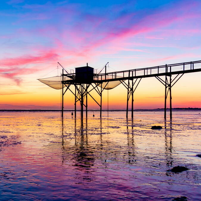 coucher-de-soleil-carrelet-rochefort-ocean © Sam Hammad